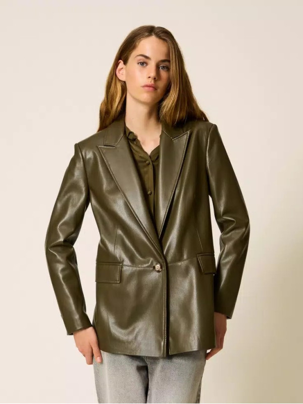 Блайзер під шкіру/Зелені оливки 252LI2EAA