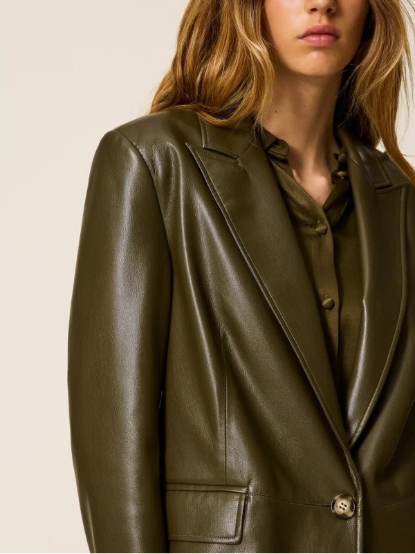 Блайзер під шкіру/Зелені оливки 252LI2EAA