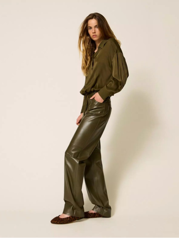 Штани під шкіру/Зелені оливки 252LI2EBB