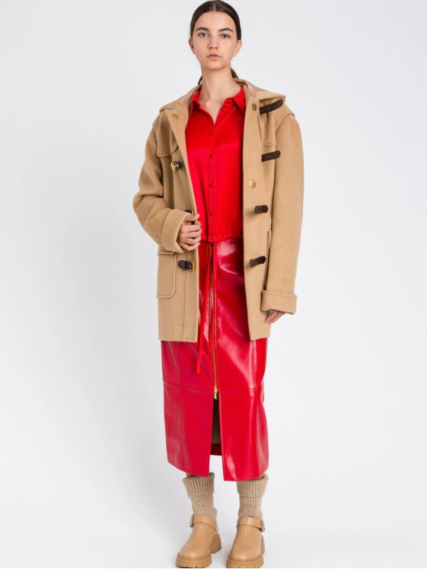 Спідниця під шкіру/Зелені оливки 252LI2ECC