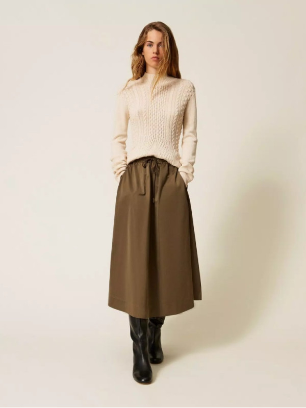 Спідниця під шкіру/Зелені оливки 252LI2GDD