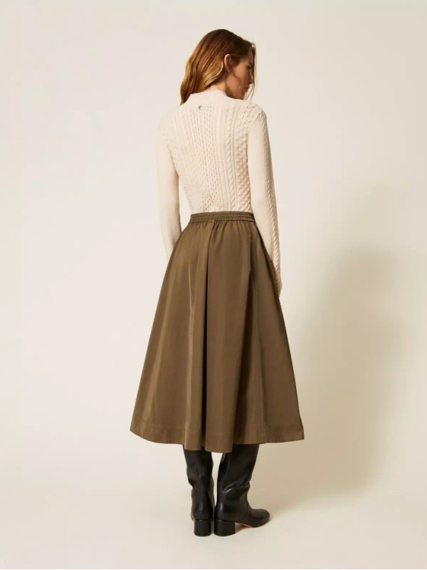 Спідниця під шкіру/Зелені оливки 252LI2GDD