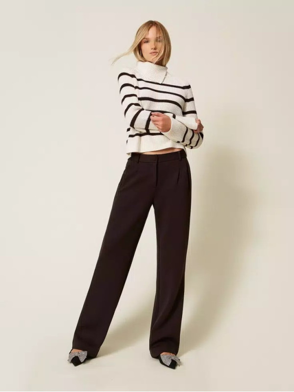 Штани палаццо/Чорний шоколад 252LI2LCC