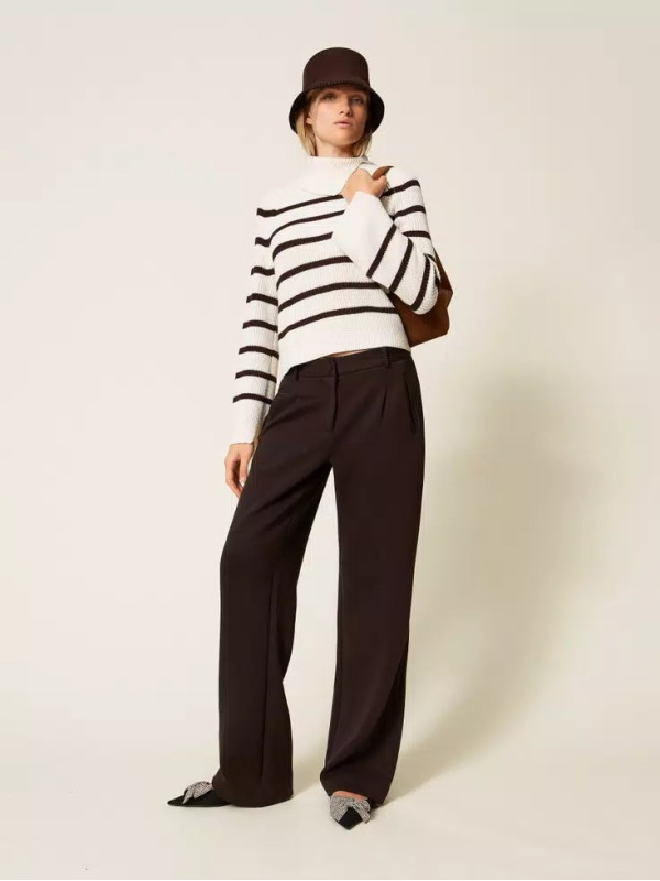 Штани палаццо/Чорний шоколад 252LI2LCC