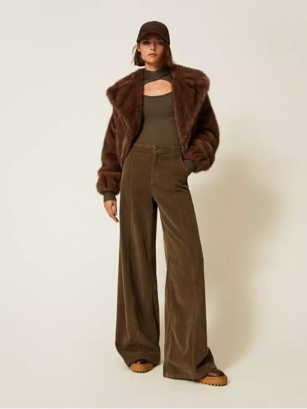 Джемпер з вирізом/Зелені оливки 252LI3FDD