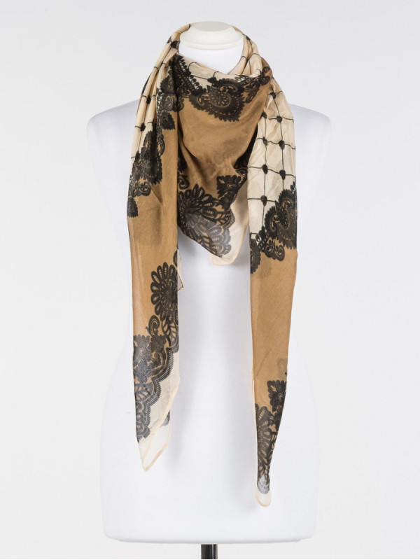 Хустка/Чорний / пісок 252LI4BCC