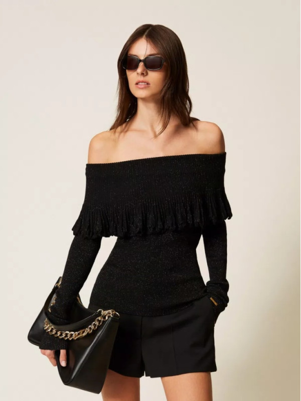 Джемпер / Чорний люрекс 252LL3LEE