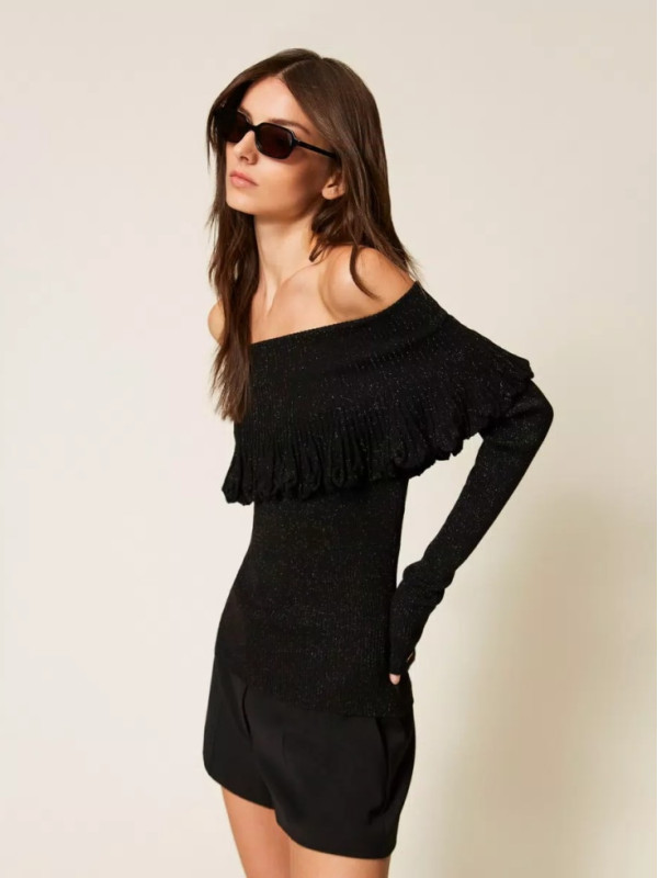 Джемпер / Чорний люрекс 252LL3LEE