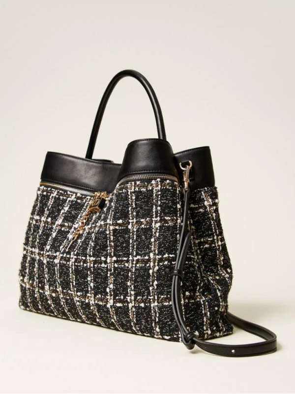 Сумка шопер / Сніжний / Чорний 252TD8270