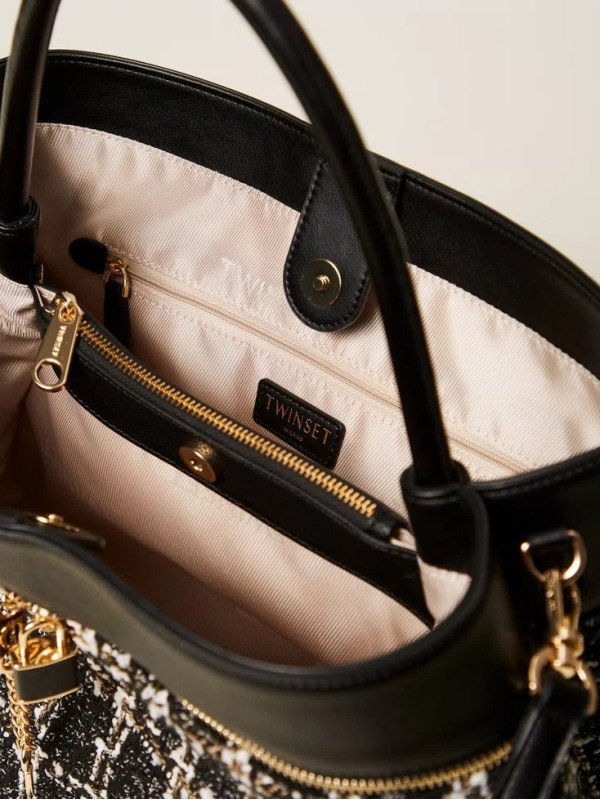 Сумка шопер / Сніжний / Чорний 252TD8270