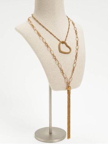 Колье комплект/Світла латунь