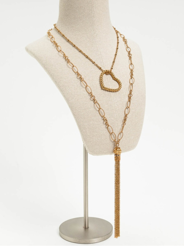 Колье комплект/Світла латунь