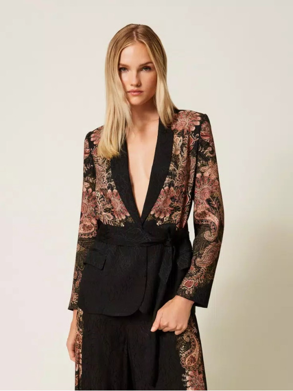 Блайзер/Пейслі Чорний/Іржавий 252TP2040