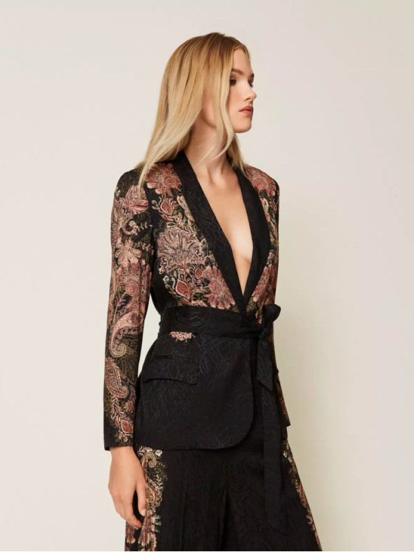 Блайзер/Пейслі Чорний/Іржавий 252TP2040