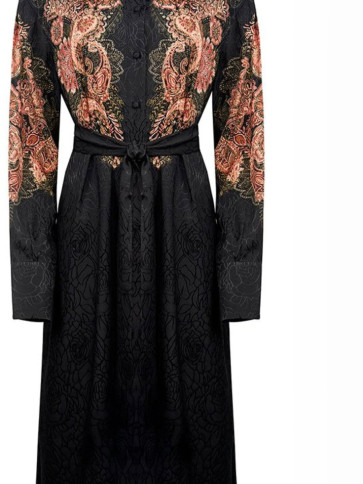 Сукня - сорочка/Пейслі Чорний/Іржавий