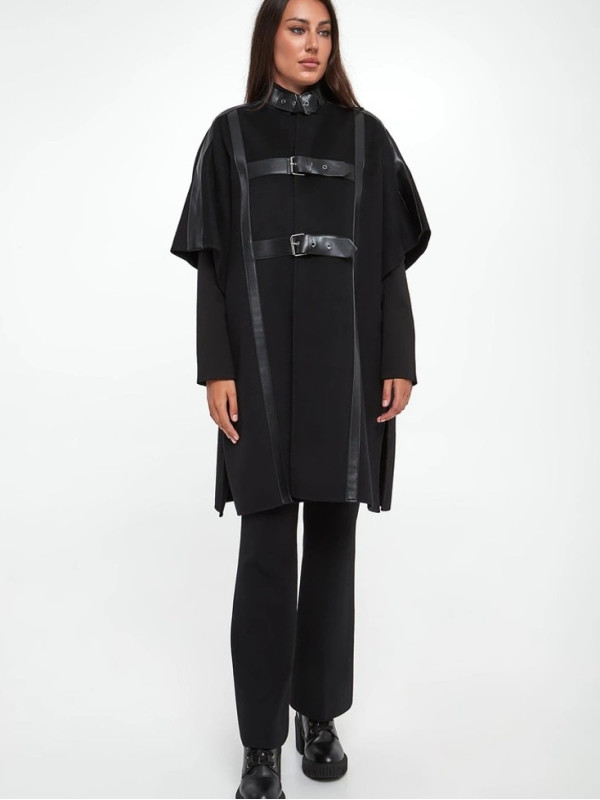 Плаш - накидка/Чорний 252TP2073