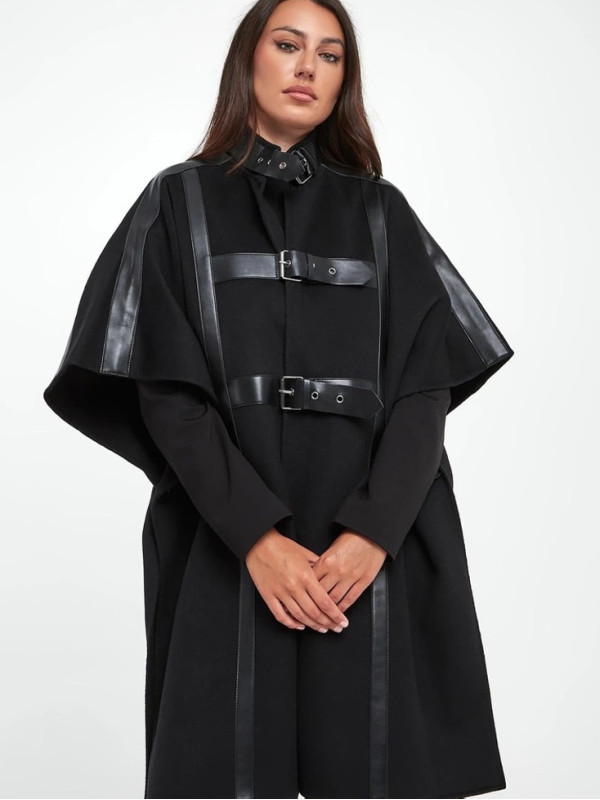 Плаш - накидка/Чорний 252TP2073