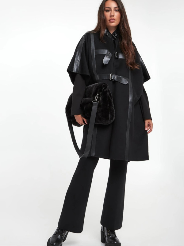 Плаш - накидка/Чорний 252TP2073