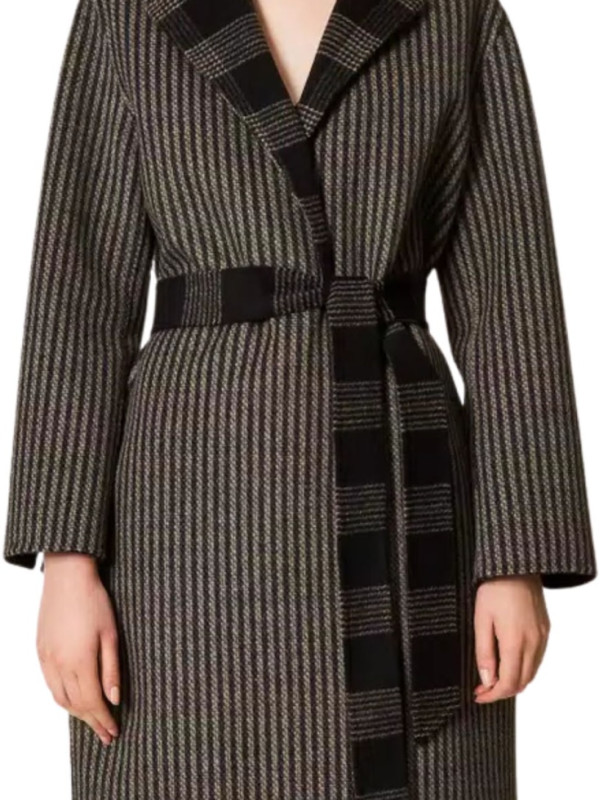 Пальто/Клітина чорний/білий 252TP2080