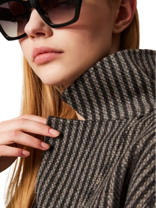 Пальто/Клітина чорний/білий 252TP2080