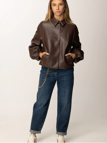 Куртка під шкіру/Кава