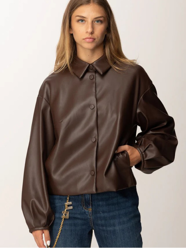 Куртка під шкіру/Кава 252TP2090