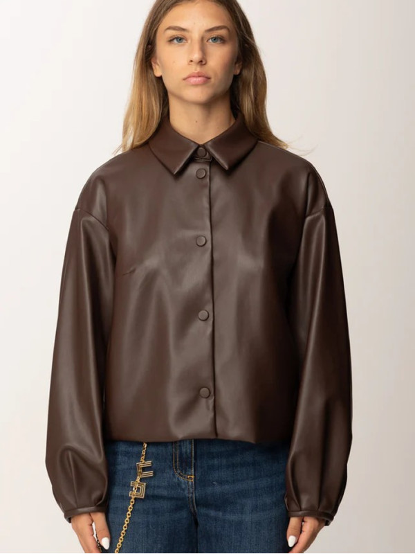 Куртка під шкіру/Кава 252TP2090