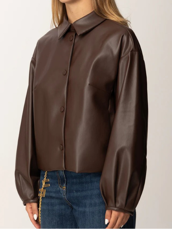 Куртка під шкіру/Кава 252TP2090