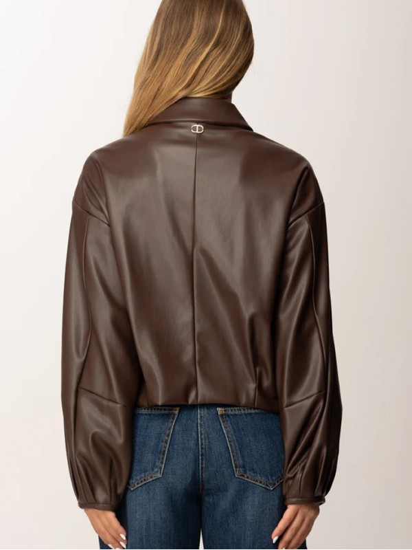 Куртка під шкіру/Кава 252TP2090