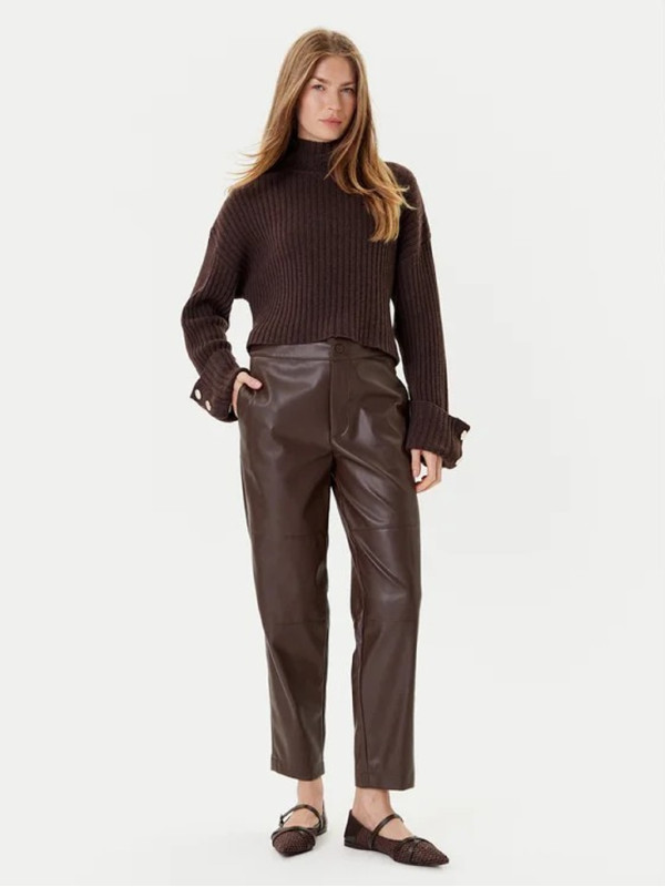 Штани під шкіру/Кава 252TP2091