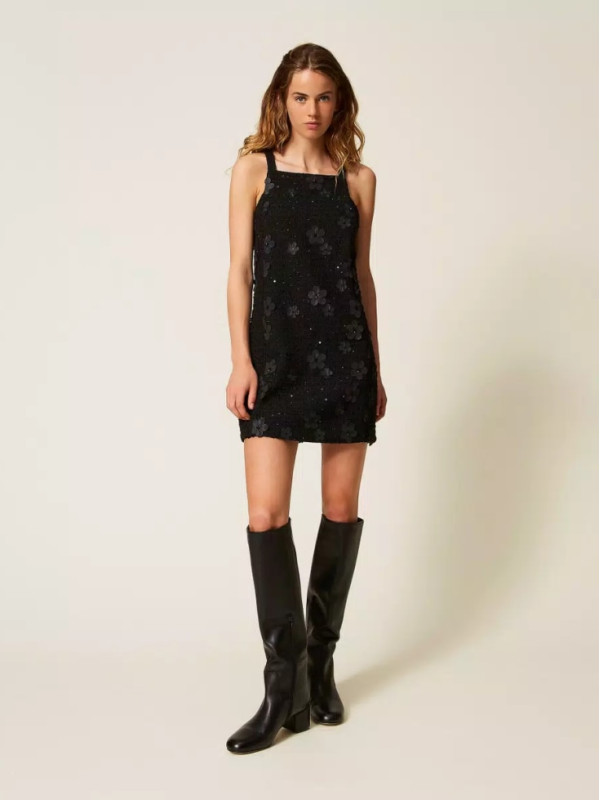 Сарафан/Букле чорні квіти 252TP2142