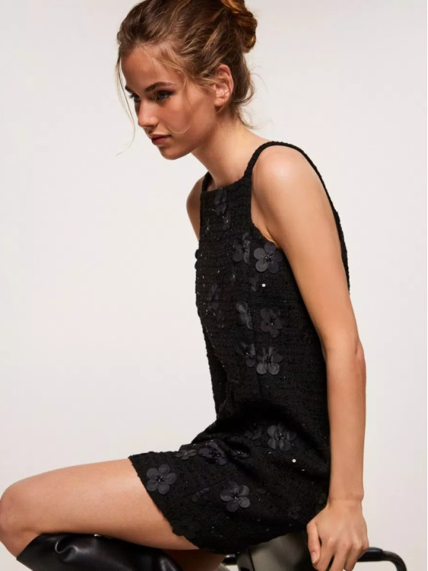 Сарафан/Букле чорні квіти 252TP2142