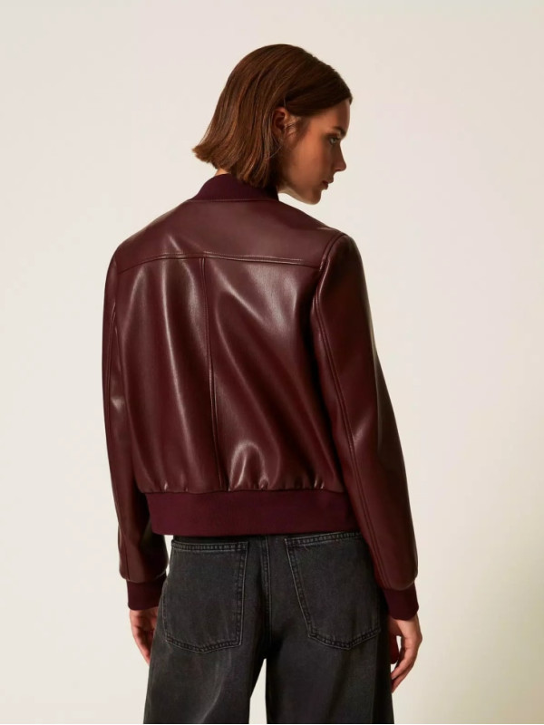 Бомбер під шкіру/Винний 252TP2232