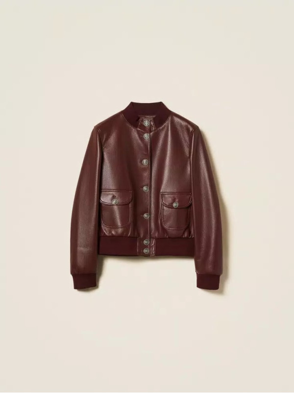 Бомбер під шкіру/Винний 252TP2232