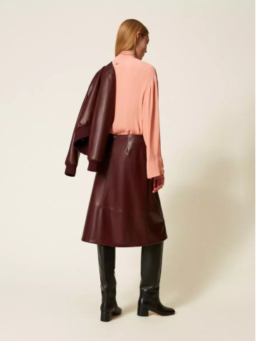 Спідниця під шкіру/Винний