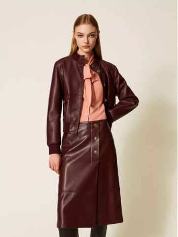 Спідниця під шкіру/Винний