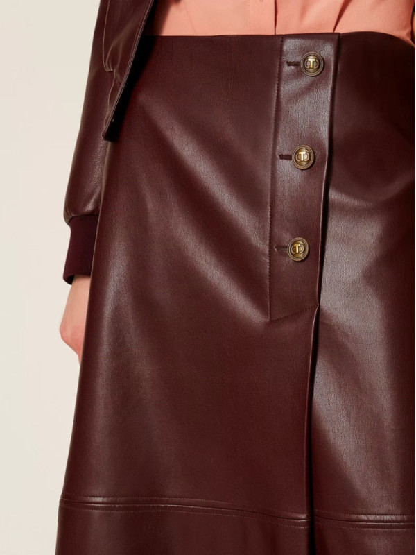 Спідниця під шкіру/Винний 252TP2233