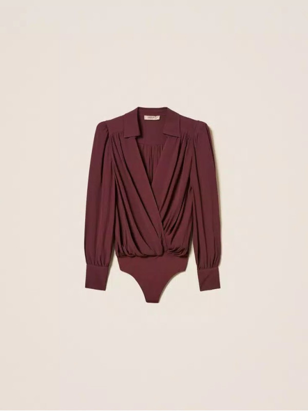 Боді з крепдешину/Винний 252TP2293