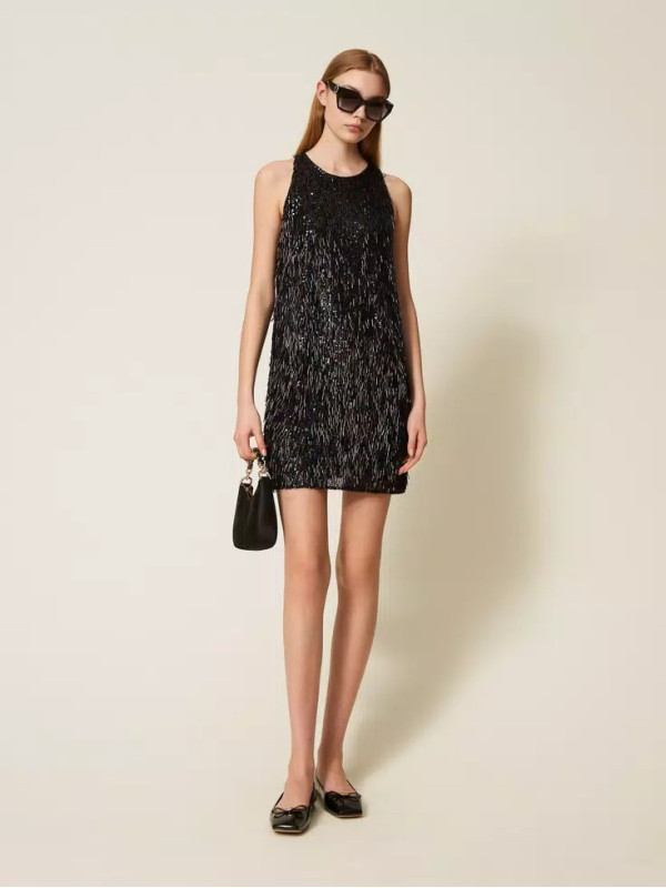 Сукня з блистками/Чорний 252TP2370
