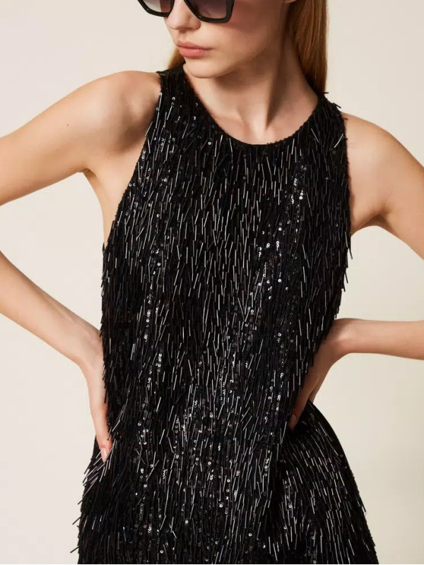 Сукня з блистками/Чорний 252TP2370