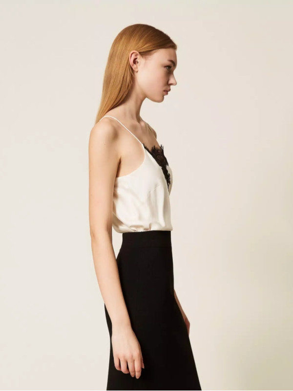 Топ/Перламутр / чорний 252TP2391