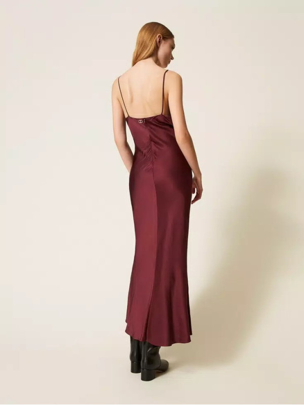 Атласна сукня/Винний 252TP2480