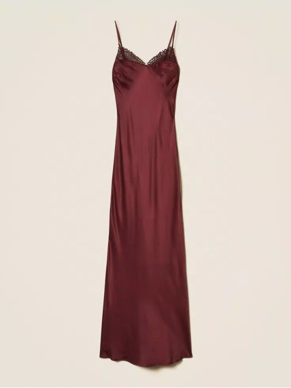 Атласна сукня/Винний 252TP2480