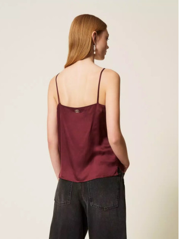 Атласний топ/Винний