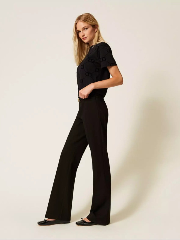 Штани - кльош/Чорний 252TP2602