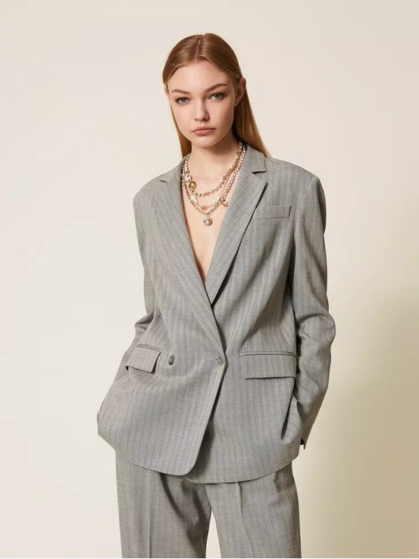 Піджак блейзер/Сіра смужка 252TP2630