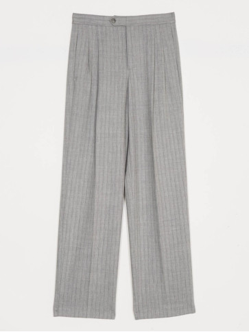 Штани вільного кроя/Сіра смужка