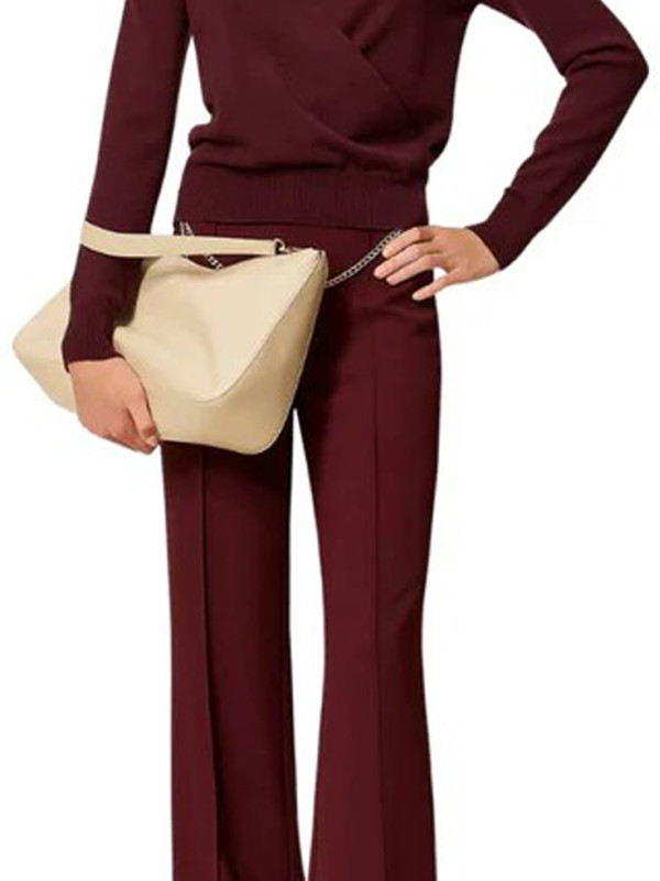 Светр з вирізом/Винний 252TP3060