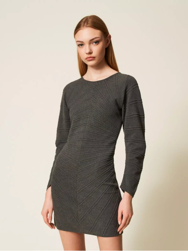 Сукня коротка/Меланж сірий 252TP3133