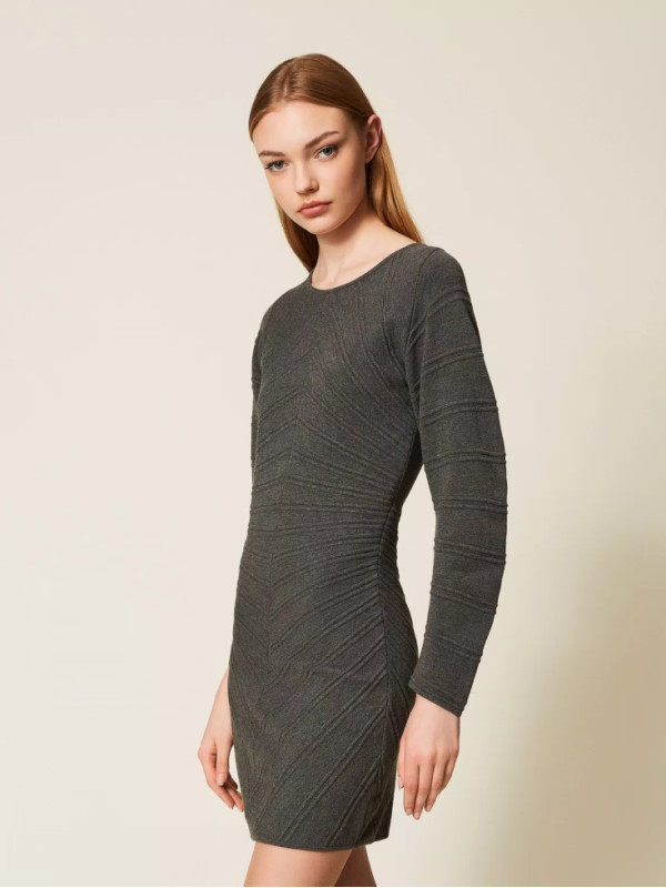 Сукня коротка/Меланж сірий 252TP3133